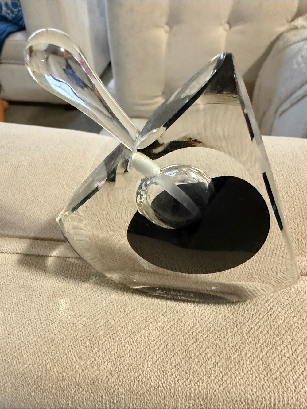 Michael Nourit signed & numbered handblown Art Glass Perfume Bottle / Blk - Picture 4 of 4
